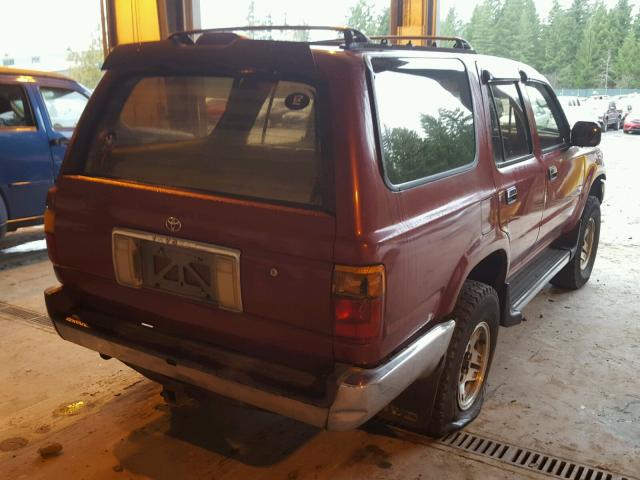 JT3VN39W6S8074323 - 1995 TOYOTA 4RUNNER VN BURGUNDY photo 4