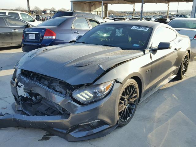 1FA6P8CF5G5225098 - 2016 FORD MUSTANG GT GRAY photo 2