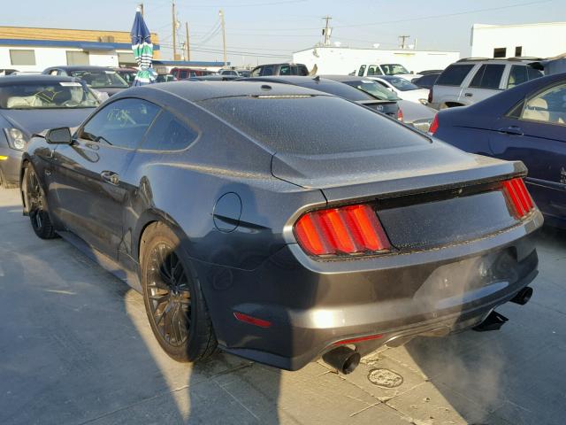 1FA6P8CF5G5225098 - 2016 FORD MUSTANG GT GRAY photo 3