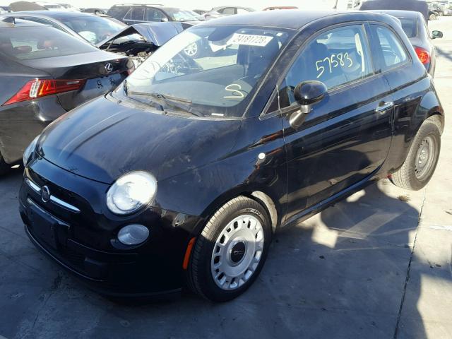 3C3CFFAR9DT754197 - 2013 FIAT 500 POP BLACK photo 2