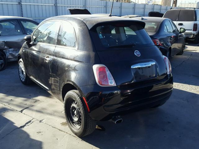 3C3CFFAR9DT754197 - 2013 FIAT 500 POP BLACK photo 3