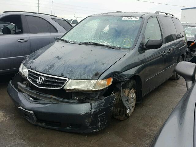 5FNRL18973B043070 - 2003 HONDA ODYSSEY EX BLUE photo 2