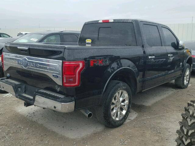 1FTEW1EG3FFB82346 - 2015 FORD F150 SUPER BLACK photo 4