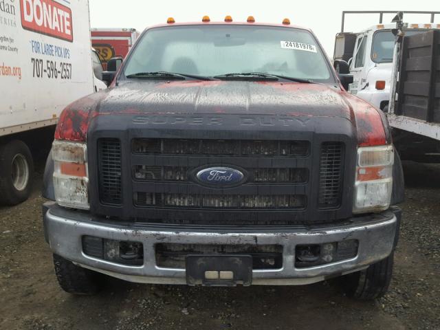 1FDAF56R18EA94678 - 2008 FORD F550 SUPER RED photo 9