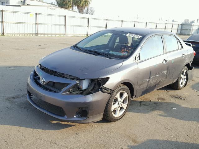 5YFBU4EEXDP106251 - 2013 TOYOTA COROLLA BA GRAY photo 2