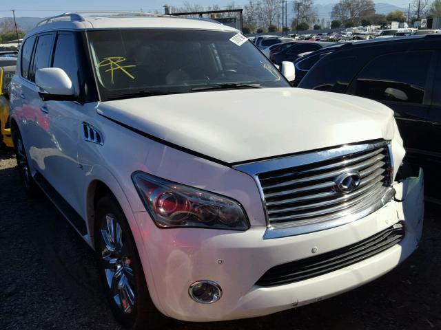 JN8AZ2NF0E9552754 - 2014 INFINITI QX80 WHITE photo 1