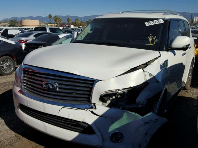 JN8AZ2NF0E9552754 - 2014 INFINITI QX80 WHITE photo 2