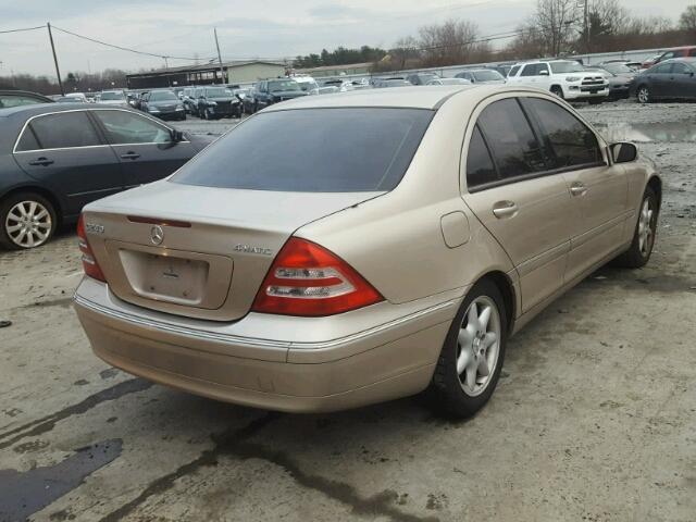 WDBRF81J33F392273 - 2003 MERCEDES-BENZ C 240 4MAT TAN photo 4