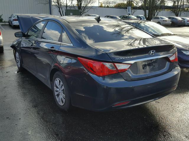 5NPEB4AC1CH378545 - 2012 HYUNDAI SONATA GLS BLUE photo 3