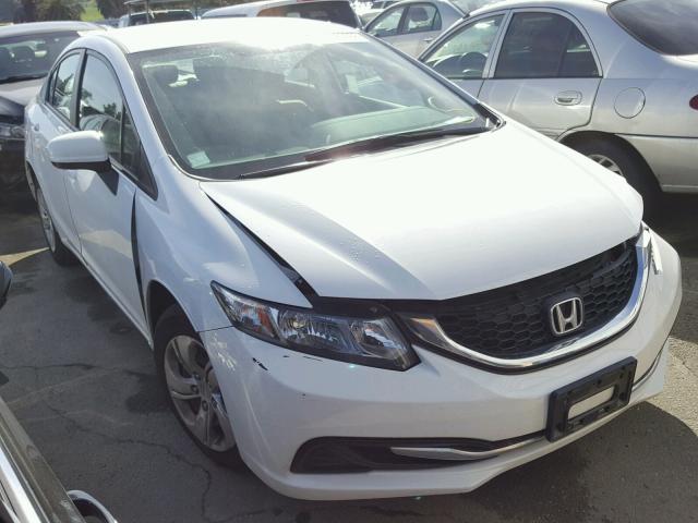 19XFB2F55FE700776 - 2015 HONDA CIVIC LX WHITE photo 1