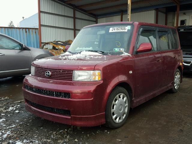 JTLKT324664090391 - 2006 TOYOTA SCION XB MAROON photo 2