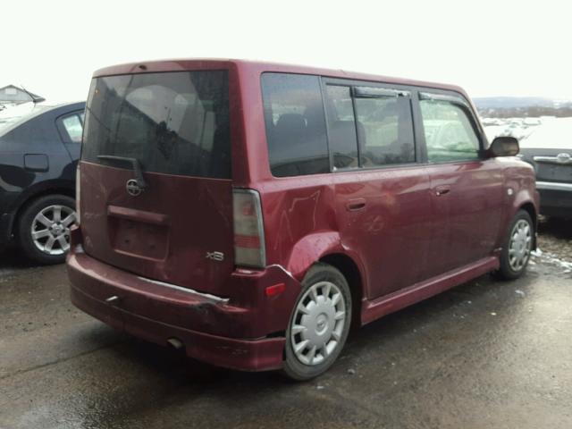 JTLKT324664090391 - 2006 TOYOTA SCION XB MAROON photo 4