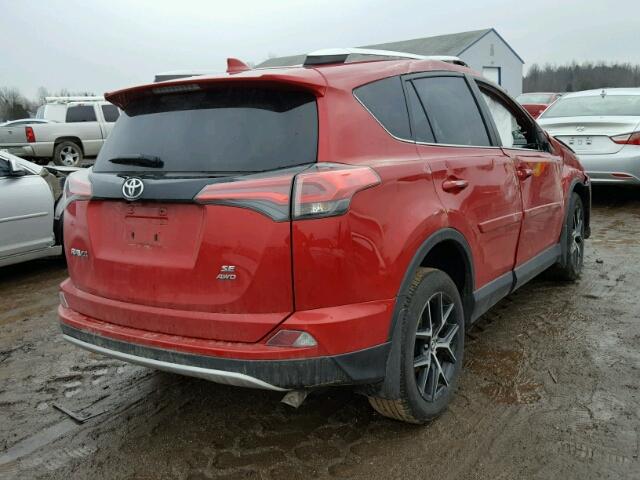 2T3JFREV4GW448307 - 2016 TOYOTA RAV4 SE RED photo 4