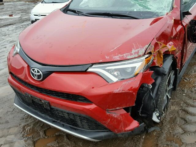 2T3JFREV4GW448307 - 2016 TOYOTA RAV4 SE RED photo 9