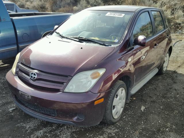 JTKKT624350086908 - 2005 TOYOTA SCION XA MAROON photo 2