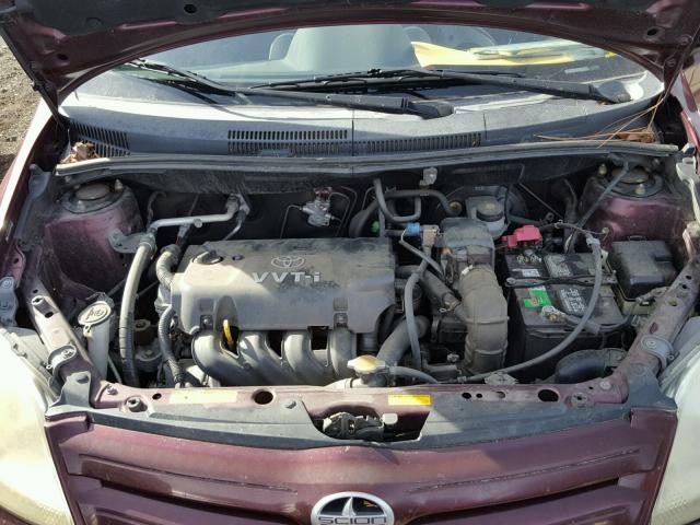 JTKKT624350086908 - 2005 TOYOTA SCION XA MAROON photo 7