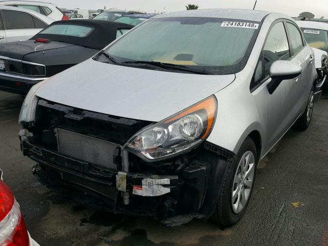 KNADM5A31D6160934 - 2013 KIA RIO LX SILVER photo 2