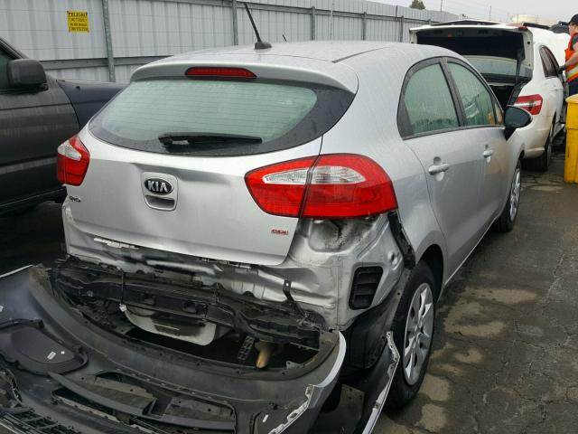 KNADM5A31D6160934 - 2013 KIA RIO LX SILVER photo 4