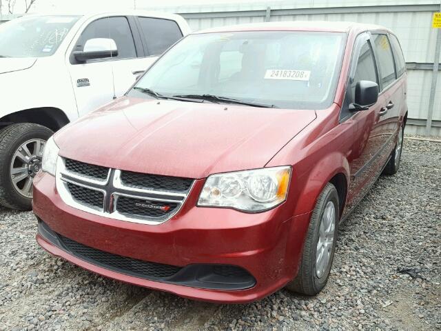 2C4RDGBG1FR653661 - 2015 DODGE GRAND CARA RED photo 2