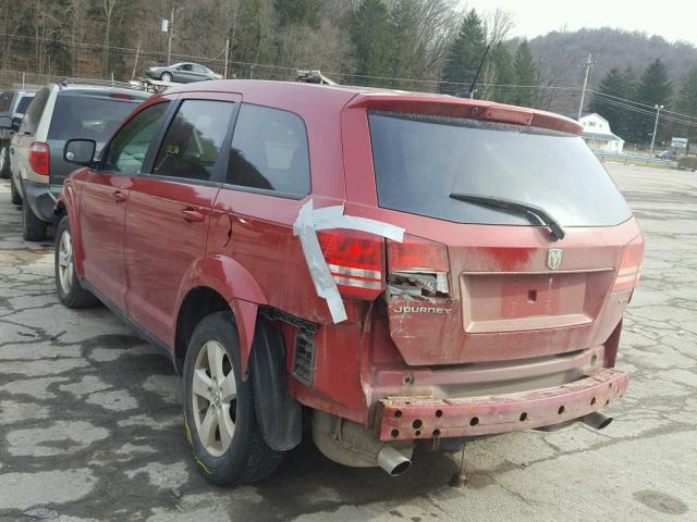 3D4GG57V59T237921 - 2009 DODGE JOURNEY SX RED photo 3