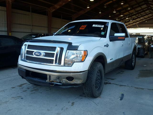 1FTFW1ET4CKD47003 - 2012 FORD F150 SUPER WHITE photo 2