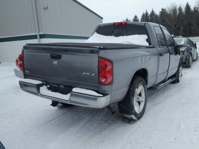 1D7HU18237S250310 - 2007 DODGE RAM 1500 S GRAY photo 4