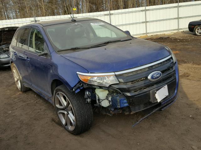 2FMDK4AK1DBA87751 - 2013 FORD EDGE SPORT BLUE photo 1