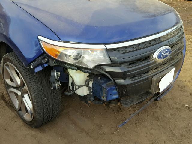 2FMDK4AK1DBA87751 - 2013 FORD EDGE SPORT BLUE photo 9