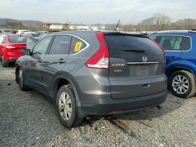 5J6RM3H5XCL016538 - 2012 HONDA CR-V EX GRAY photo 3