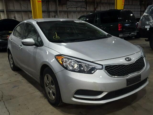 KNAFX4A64F5379271 - 2015 KIA FORTE LX SILVER photo 1