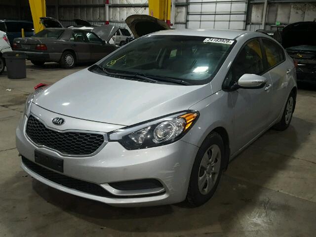 KNAFX4A64F5379271 - 2015 KIA FORTE LX SILVER photo 2