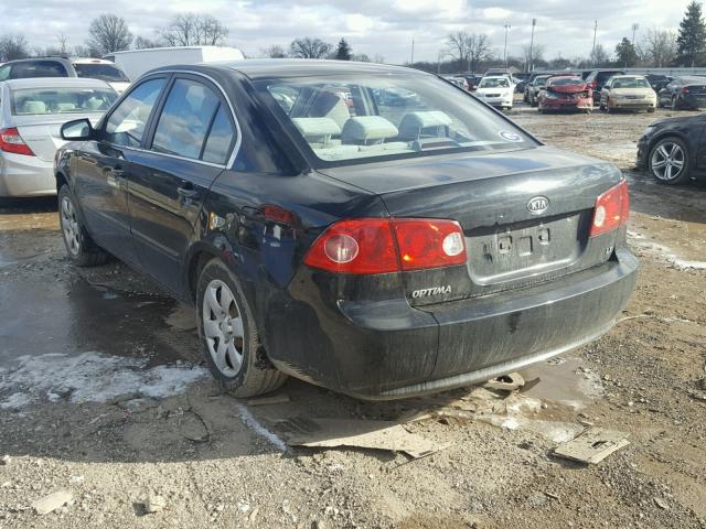 KNAGE123775083563 - 2007 KIA OPTIMA LX BLACK photo 3