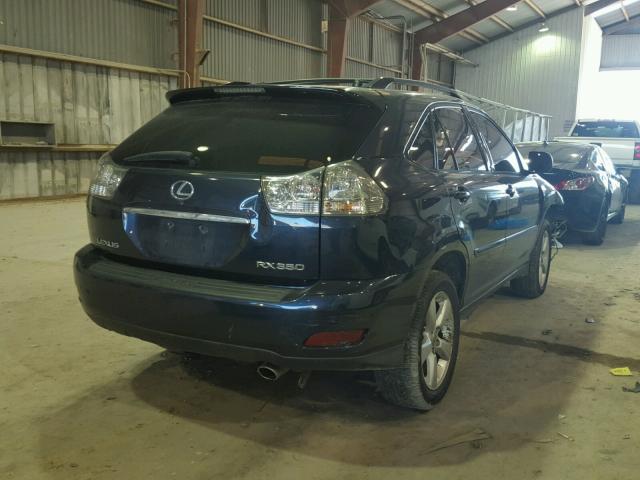 2T2GK31U27C022279 - 2007 LEXUS RX 350 BLUE photo 4