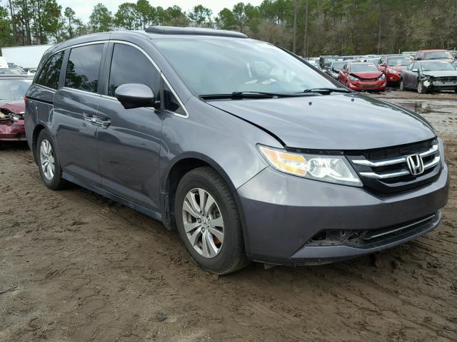 5FNRL5H66EB028530 - 2014 HONDA ODYSSEY EX GRAY photo 1