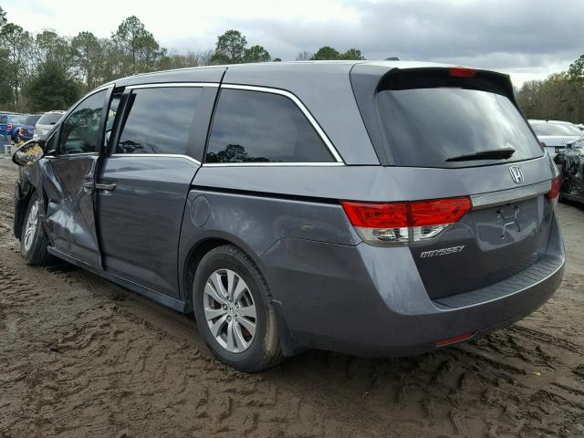 5FNRL5H66EB028530 - 2014 HONDA ODYSSEY EX GRAY photo 3