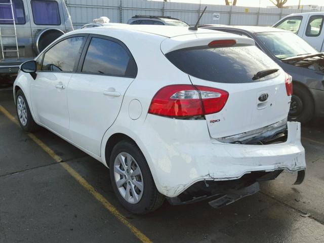 KNADM5A3XD6245660 - 2013 KIA RIO LX WHITE photo 3