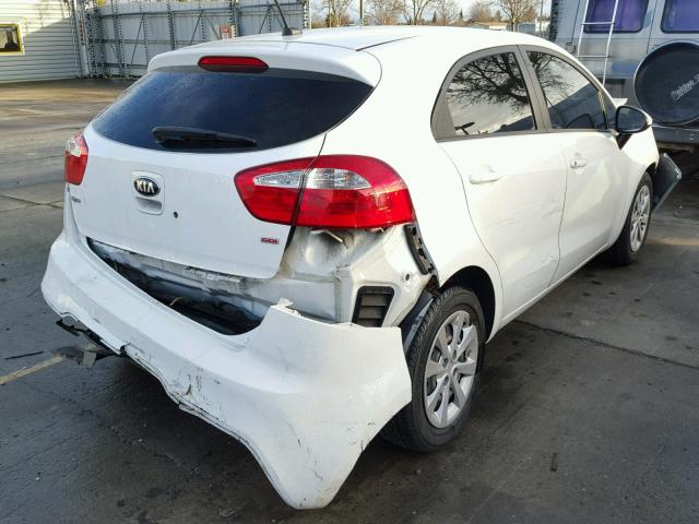 KNADM5A3XD6245660 - 2013 KIA RIO LX WHITE photo 4