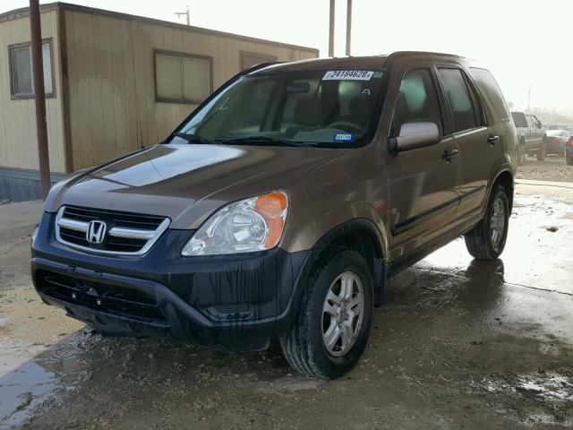 JHLRD78872C082957 - 2002 HONDA CR-V EX GOLD photo 2