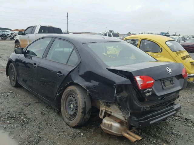 3VW2K7AJ2EM436305 - 2014 VOLKSWAGEN JETTA BASE 黑色 照片 3