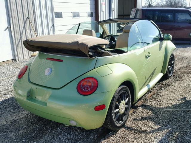 3VWCM31Y84M331626 - 2004 VOLKSWAGEN NEW BEETLE GREEN photo 4