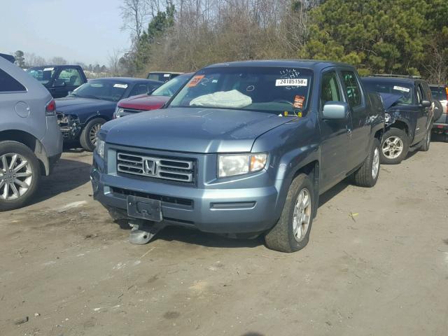 2HJYK16576H525904 - 2006 HONDA RIDGELINE BLUE photo 2