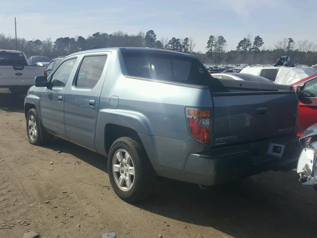 2HJYK16576H525904 - 2006 HONDA RIDGELINE BLUE photo 3