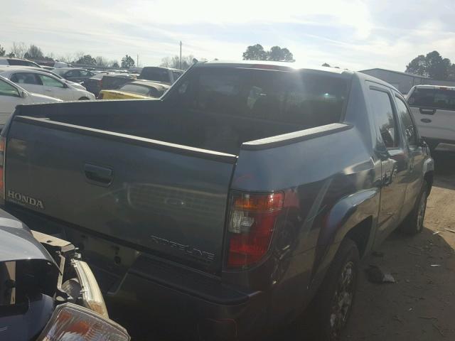 2HJYK16576H525904 - 2006 HONDA RIDGELINE BLUE photo 4