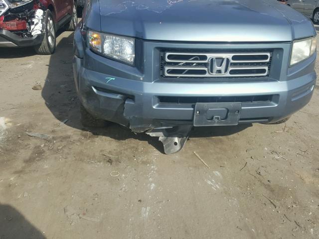 2HJYK16576H525904 - 2006 HONDA RIDGELINE BLUE photo 9