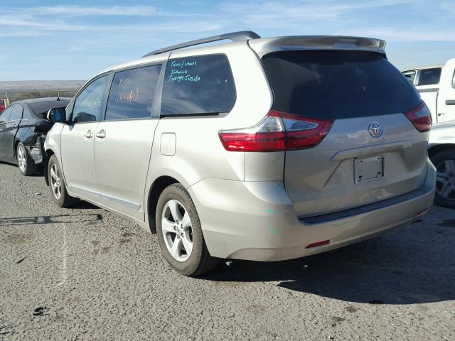 5TDKK3DC7FS626160 - 2015 TOYOTA SIENNA LE GOLD photo 3