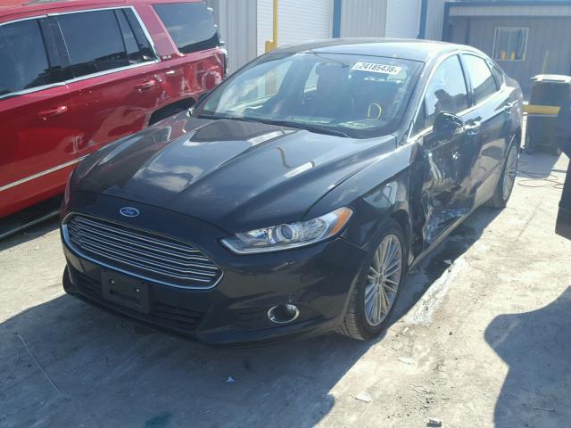 3FA6P0H96ER279511 - 2014 FORD FUSION SE BLACK photo 2