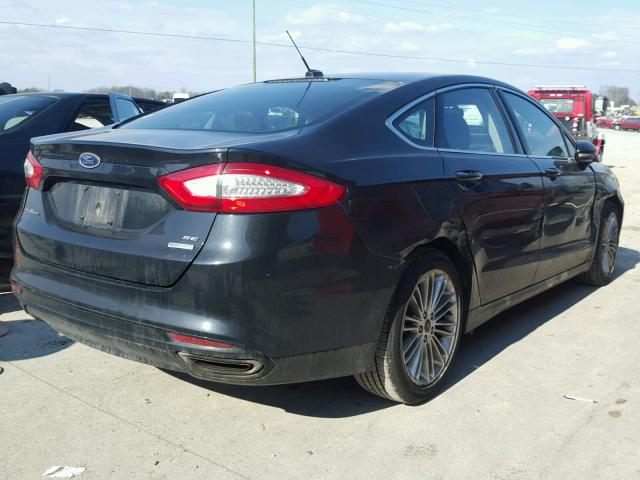 3FA6P0H96ER279511 - 2014 FORD FUSION SE BLACK photo 4