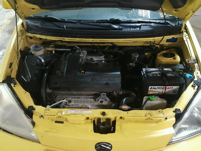 JS2RC41H435210365 - 2003 SUZUKI AERIO SX YELLOW photo 7