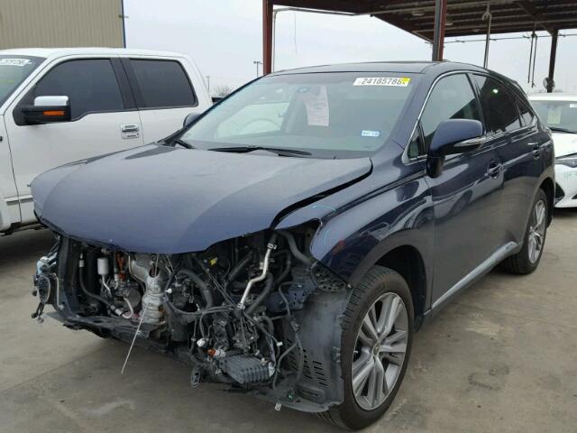 2T2ZB1BA9FC003986 - 2015 LEXUS RX 450H BLUE photo 2