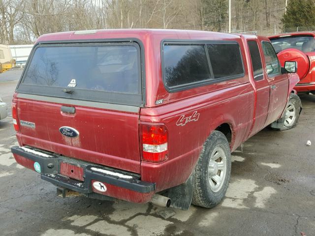 1FTZR45E58PA64112 - 2008 FORD RANGER SUP MAROON photo 4